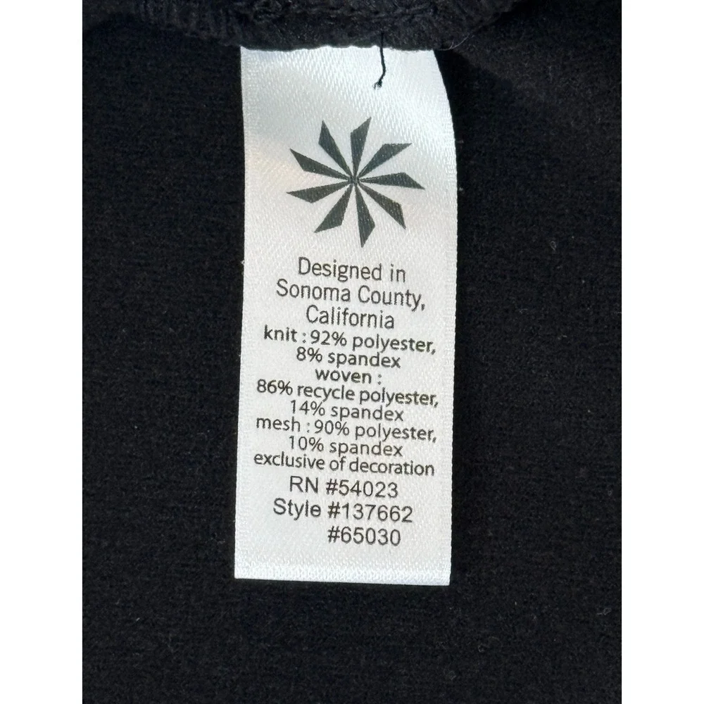 Athleta Womens Large Black 1/2 Zip Pullover Athletic Top Thumbholes Running - Picture 6 of 11